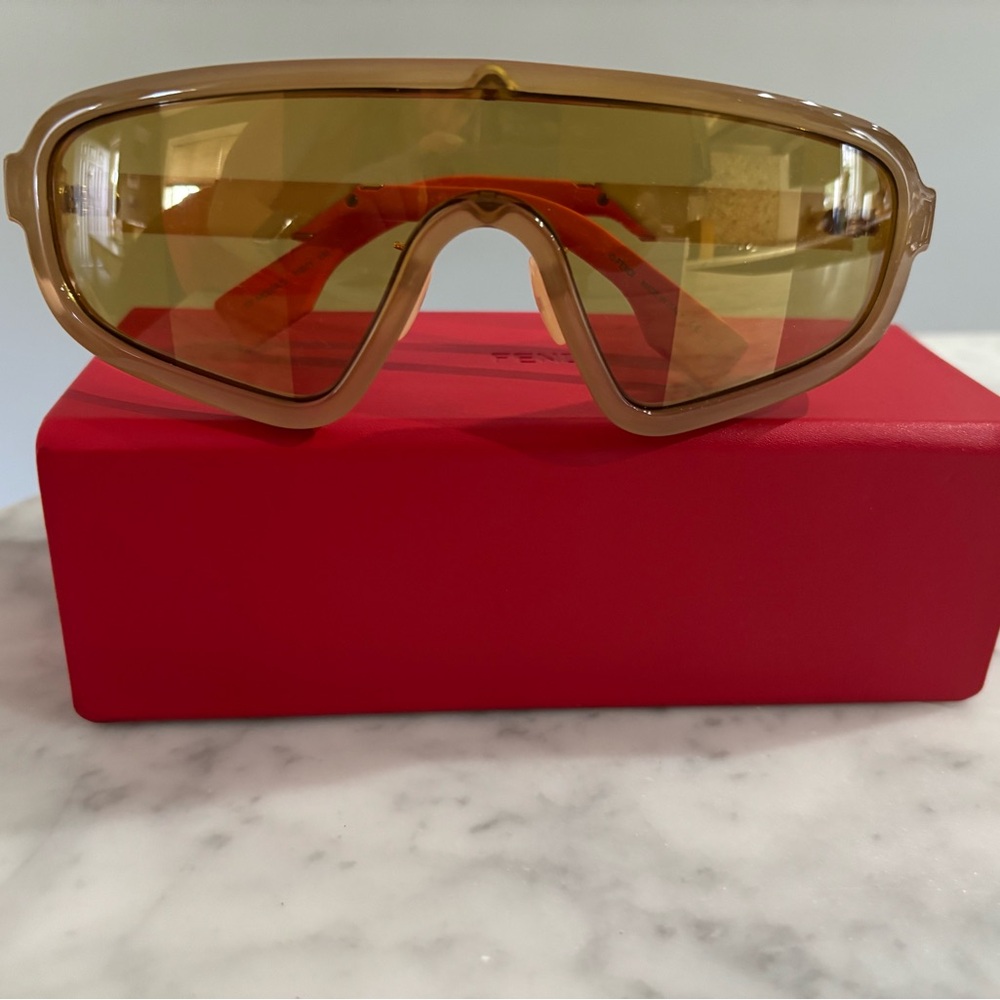 Fendi Brown and Yellow Sunglasses